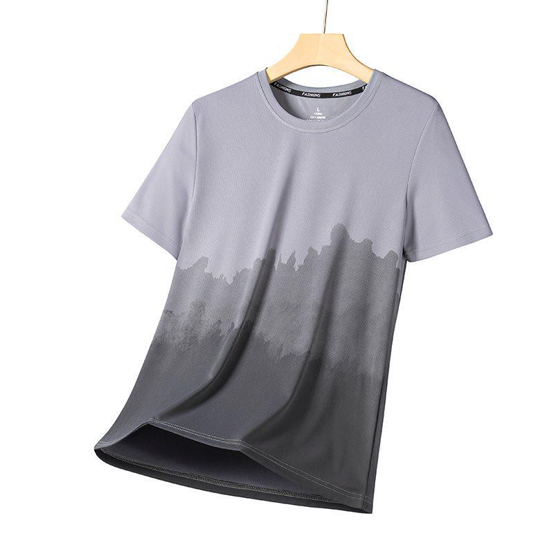 

Men s Summer Gradient Quick-dry Ice Silk T-shirt - Breathable, Casual, Trendy Short Sleeve Sportswear 3XL