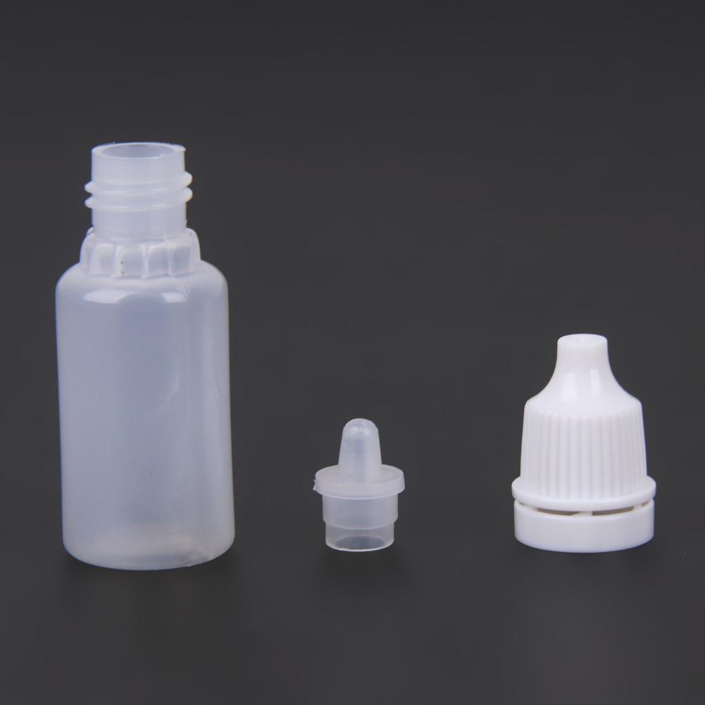 50pcs 5/10/15ml Eye Dropper Bottles Refillable Eye Drop Bottle Portable Eye Liquid Dropper for Solvents Essence Eye Drops Saline