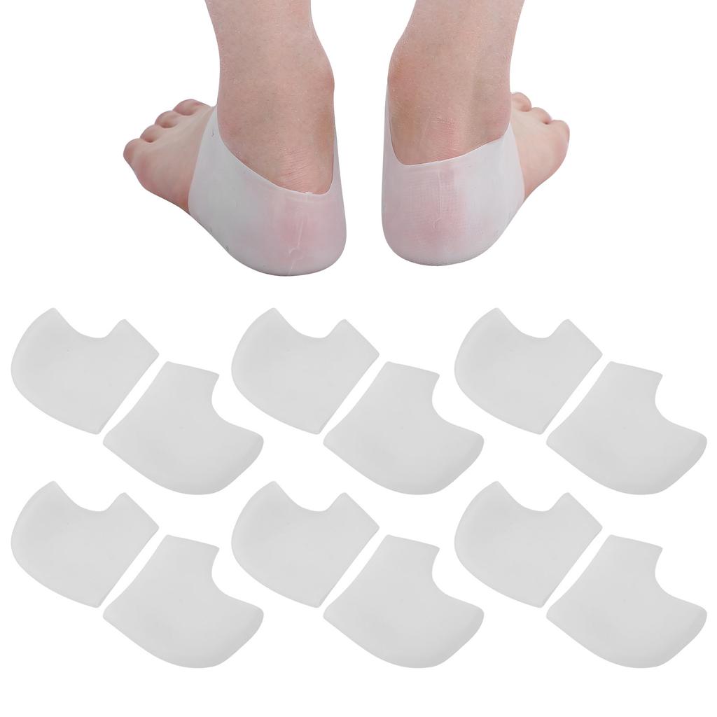 6 pares de almohadillas para el talón Protector de cojín cubierta protectora del talón con absorción de impactos con agujeros