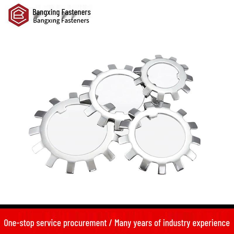 304 Stainless Steel Round Nut Locking Washer, Multi-Tooth Bearing Stop (DIN5406)