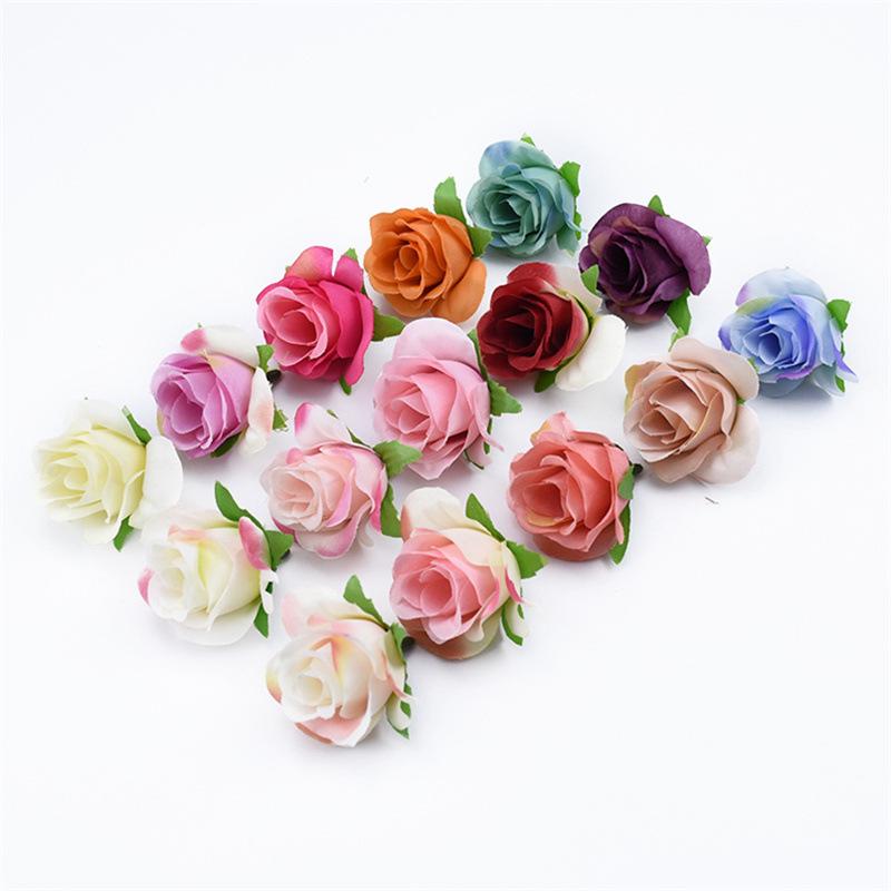 Capete de flori de trandafir din mătase artificială pentru decorațiuni DIY pentru casă, nuntă și sărbători
