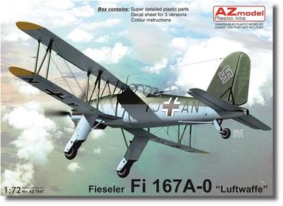 AZ Model German Fieseler Plastic Model AZM7847 1/72 Fi167A-0