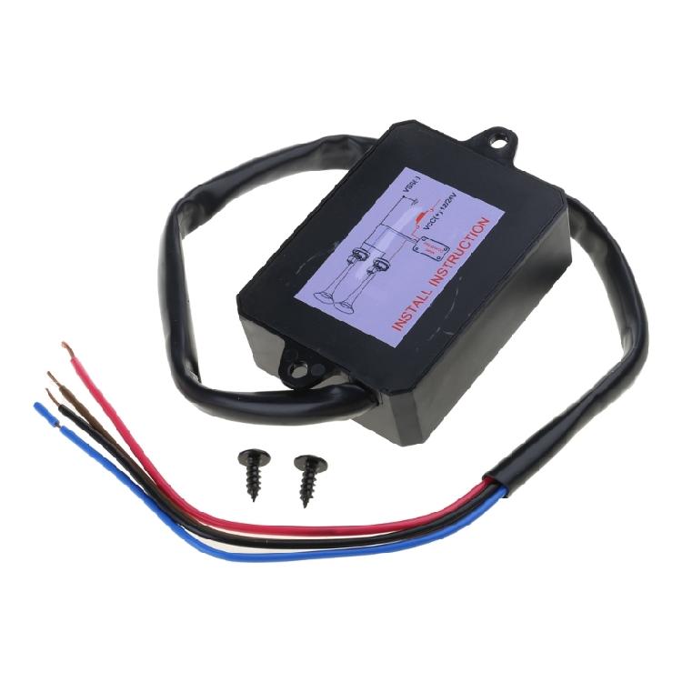 12 Sounds Car Horn Controller Electric Horn Speaker Sound Control Unit 12-24V
