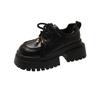 Leather Big Head Small Leather Shoes Thick Sole Height Increase Small Women's Shoes Thick Heel Mary Jane Shoes Single Shoes