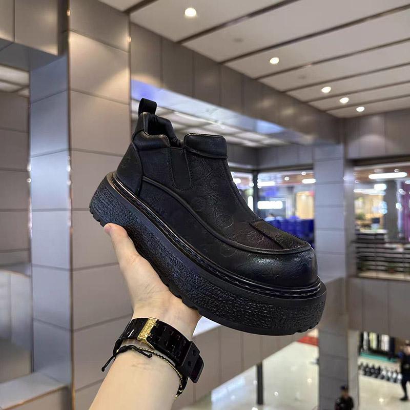 

Retro Print Men s Slip-On oes Warm Cotton Fce Convenient One-Touch Winter Boots Low Top Casual oes Rubber Sole 39
