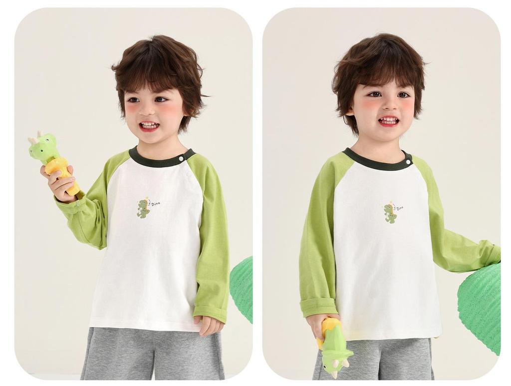 Kaka Panda Kids' Long-Sleeve T-Shirt for Boys & Girls - Trendy Spring/Autumn Top for Toddlers