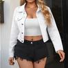 Spring Casual Short Denim Jacket Top For Women