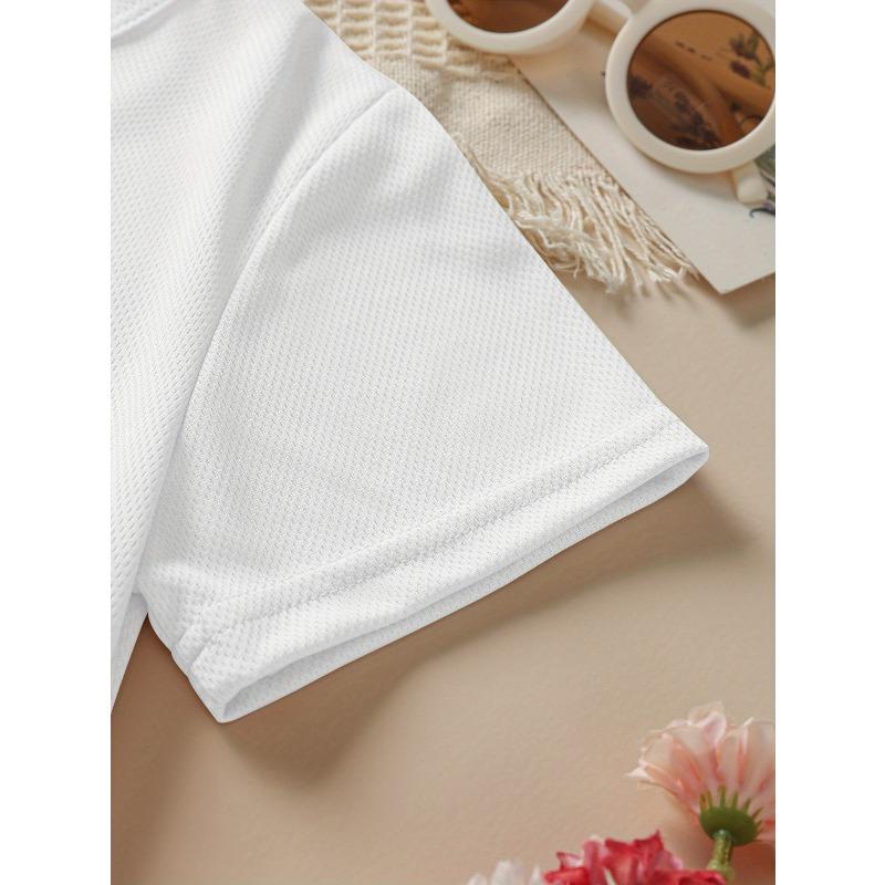 European sizes Summer Fashion Girls Short Sleeve T Shirt Letter Print Casual Versatile Top Girls Clothing Kids Clothing