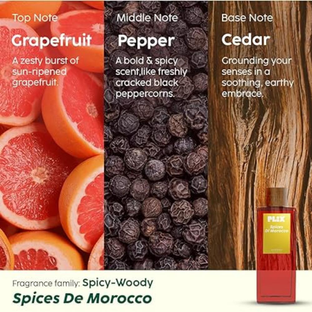 PLIX - THE PLANT FIX Spices Di Morocco Perfume (100ml) for Everyday Use, UNISEX