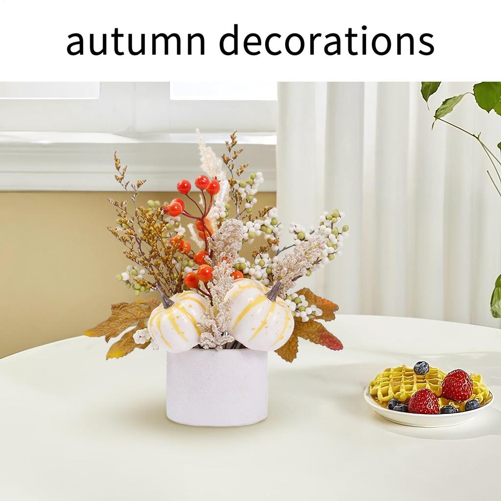 Fall Centerpieces For Tables Maple Leaves Pumpkin Thanksgiving Decorations Thanksgiving Decorations For Autumn Fireplace Shelf
