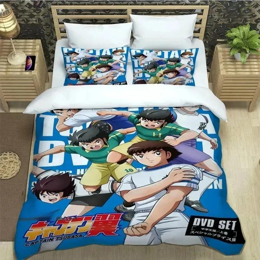 New Anime C-CAPTAIN TSUBASA Comfortable Duvet Quilt Cover Pillowcase Bedding Set Children Bedroom Decoration Home Textile