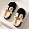 Cotton slippers autumn and winter thick-bottomed couples piled thickened warm and non-slip outer wear home slippers