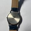 Used Q&Q Citizen Watch Quartz Day Date Blue Dial Leather Band