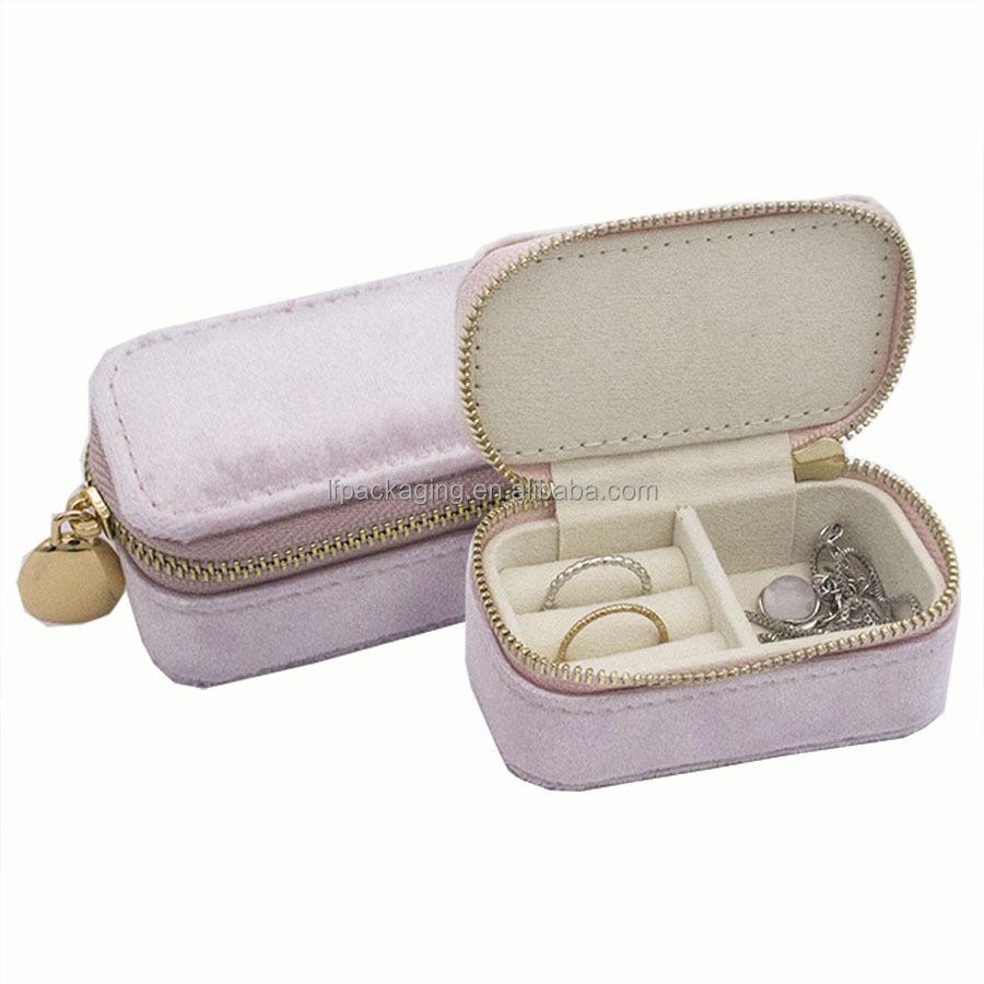 Mini Jewelry Box for Travel Custom Eye-catching Travel Rings Necklace Bracelet Jewelry Case fancy luxury jewelry box