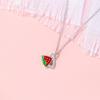 Original Summer Island Collection Watermelon Necklace Femininity Commuter Student Sweet Stainless Steel Collarbone Chain