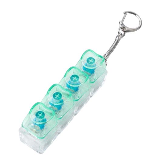 Keyboard Fidget Toy Realistic Clicking Sound Keychain with Compact Keyboard Design Stress Relief Key Chain Bag Accessories