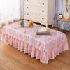 Lace Tablecloth Refinement Red Rectangular Dining Coffee Table Cover Cloth Living Room Home Decoration European-style Dust Cover