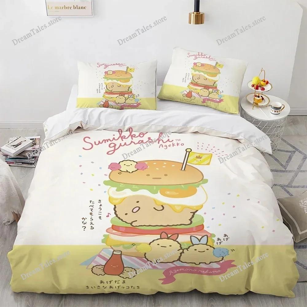 3D Printed Anime Sumikko Gurashi Bedding Set Duvet Cover Bedroom Comforter Single Twin King _Size Quilt Cover Home Textiles