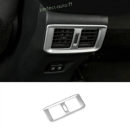 Silver Steel Rear Armrest AC Air Outlet Vent Cover For Toyota RAV4 -2024