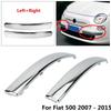 Kromsilver Bilens Främre Bumperlist Nedre Dekoration För Fiat 500 2007-2015 Kromad Styling Bumper Nedre Deksel 735455056 /57