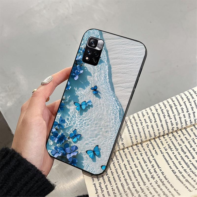 Lila Rosa Schmetterling Auto Casa Hülle Handyhülle Für Xiaomi Redmi note 14 Pro 14 13 12 11 10 Pro 14S 12S 11S Redmi 14C 13C 10