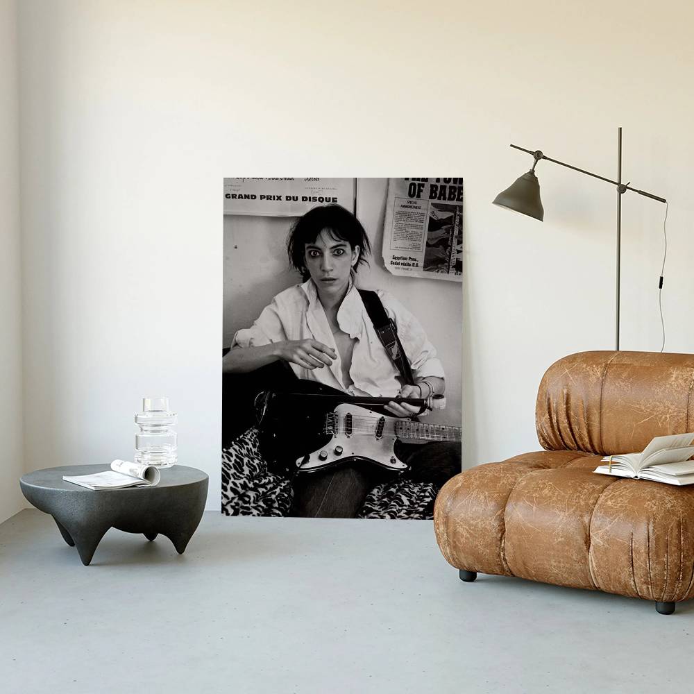 1pc Singer P-Patti Smith Poster Sticker Print Waterproof Wall Art For Living Room Bedroom Home Decor