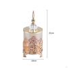Candy Jar Decorative Art Gold Glass Storage Food Organization for Tea Sugar Biscuit