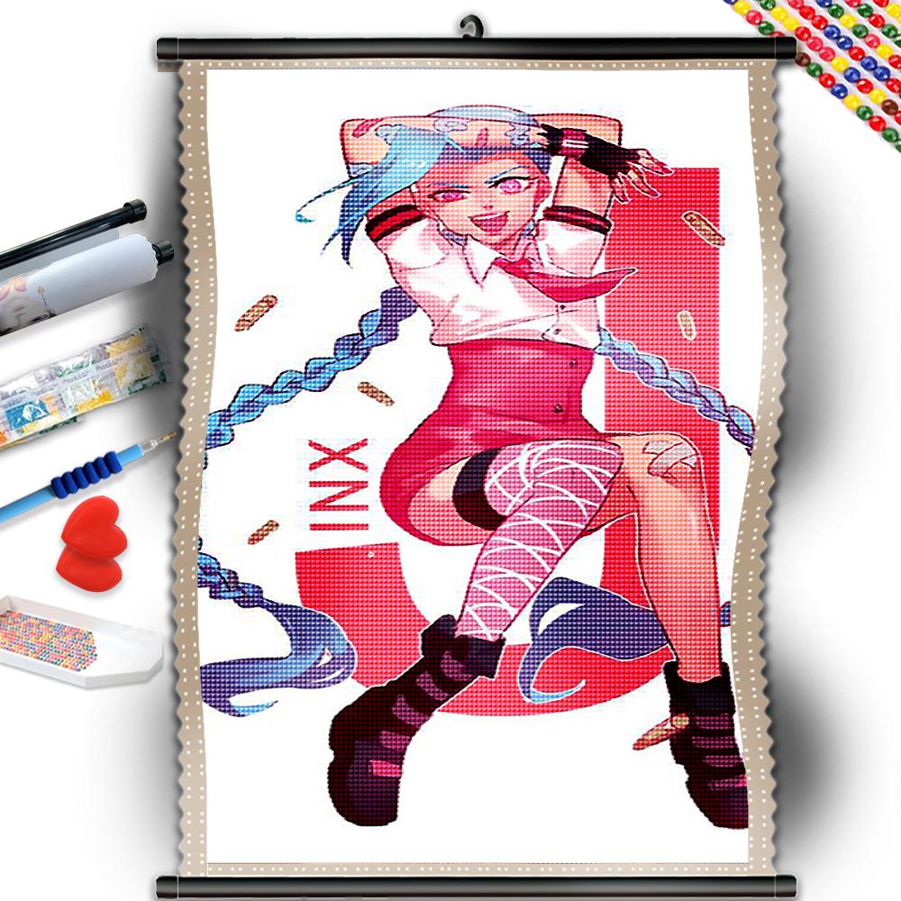 

5D DIY игровой персонаж Джинкс вышивка крестиком стразы Алмазный рисунок вышивка мозаика домашний декор