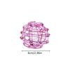 Glass Flower Frog Clear Glass Ball Single Stem Spiral Bouquet Display Vase Frog for Home Office Wedding Desk Bouquet Plants