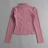 Women's Fitness Jacket - Zipper, Stand Collar, Plus Velvet, Long Sleeve, Tight Fit for Autumn/Winter Yoga and Running