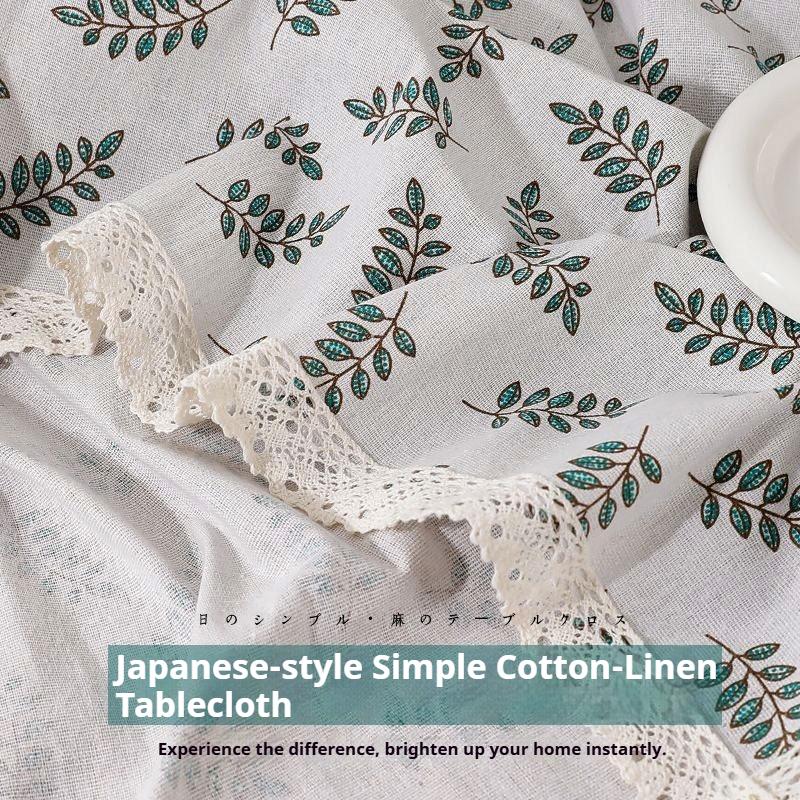 Cotton and Linen Tablecloth Fabric Net Red Girl Heart Plaid Desk Mat Rectangular Small Fresh Coffee Table Mat Table Cloth