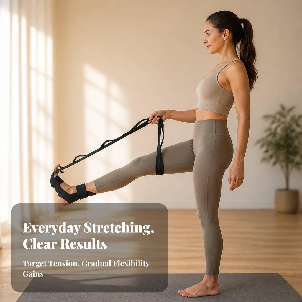 Stretching Strap with Loops Comfortable Leg Aid Sturdy