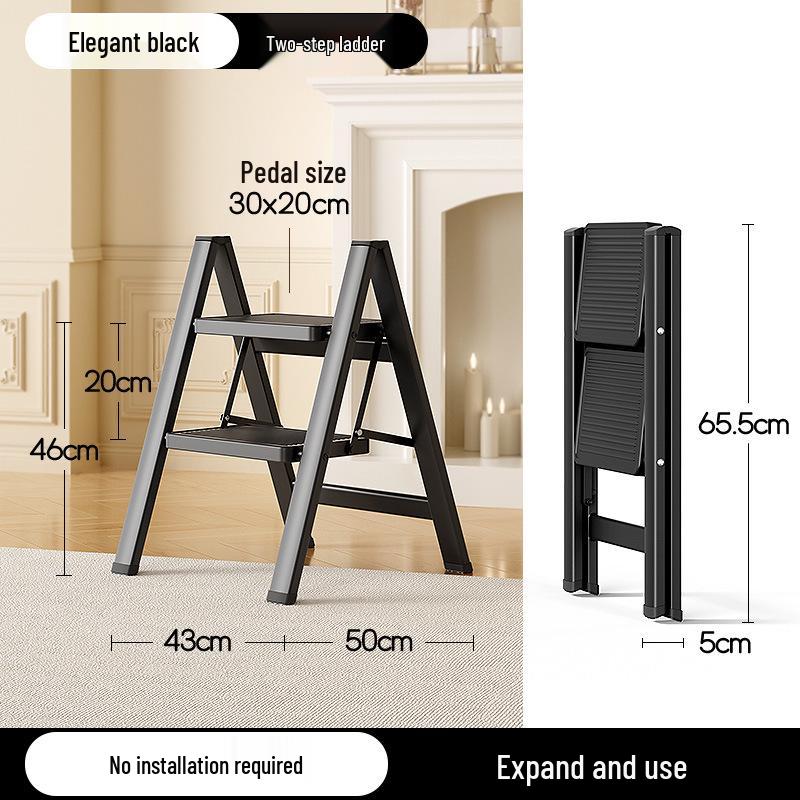 

Многофункциональная складная бытовая лестница: Легкий, Удобный для хранения, Не требует установки, Идеально подходит для новоселья