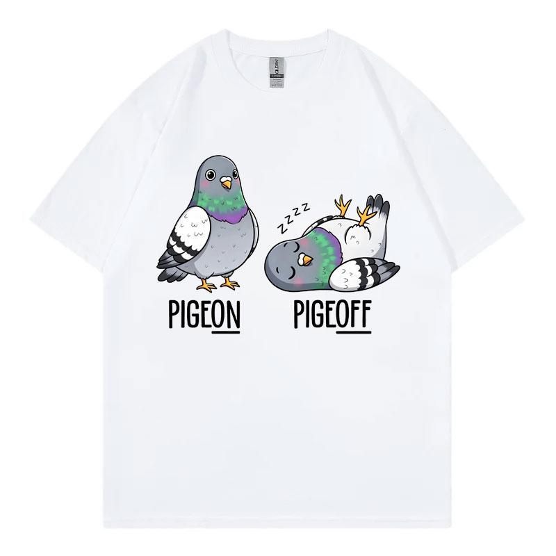 Taube An Taube Aus Lustiges Vogel Meme T-Shirt Hohe Qualität Mode Übergroßes T-Shirt Unisex Unisex Freizeit 100% Baumwolle Sommer T-Shirts