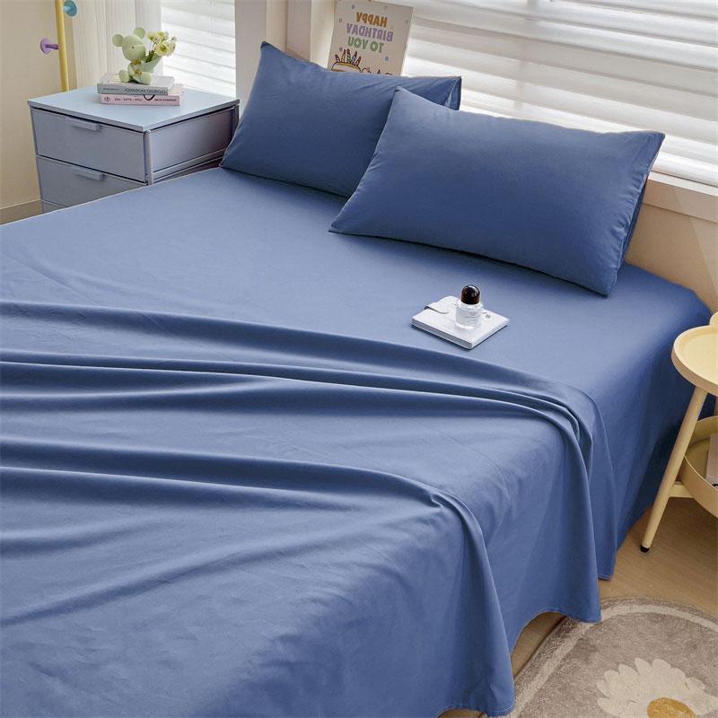 New Thick Minimalist Striped Brushed Bed Sheet for Single Double Student Dormitory