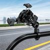 Motorcycle Phone Holder Shock Absorber Anti-Shake Handlebar Rearview Mirror Mount Anti-Theft Mobile Phone Stand for 5.4-7.2 Inch