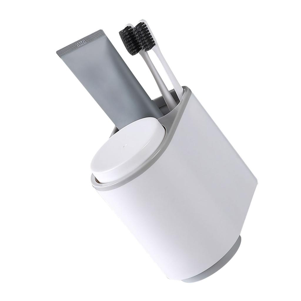 Gargle Cup Holder Magnetic Suspensible Handstand Adsorption Toothbrush Cup Rack for Bathroom Grey