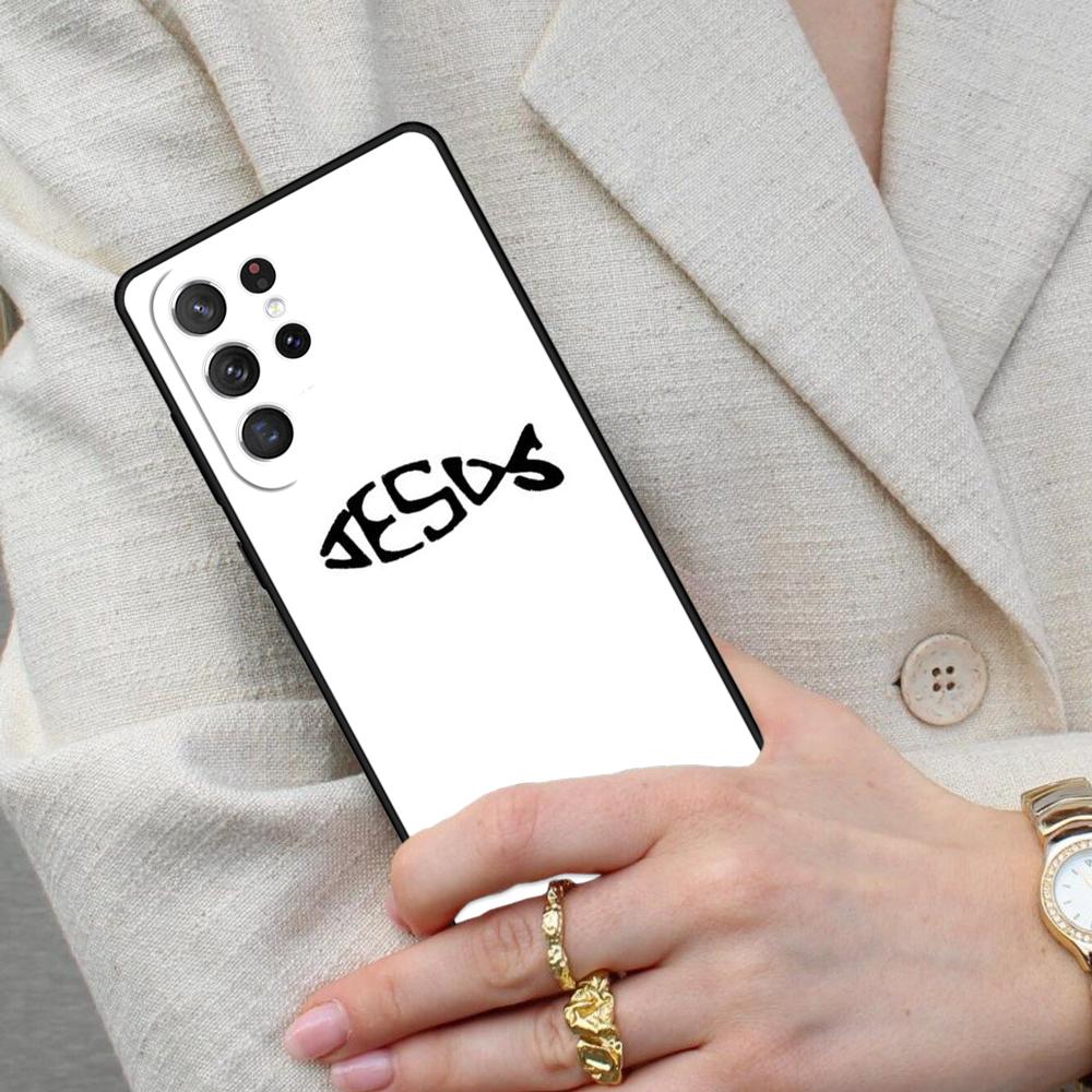 Fish Symbol Jesus Christ Christian Cell Phone Case for Samsung Galaxy S26 Ultra S25 S24 S23 S22 S21 S20 Note10 Cover