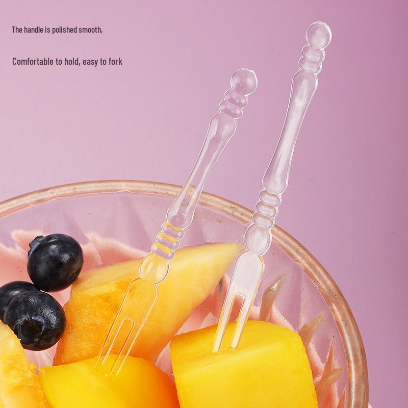 Individually Packaged Bamboo Fruit Forks - Disposable, Thickened, and Durable for KTV, Bar, and Cake Use