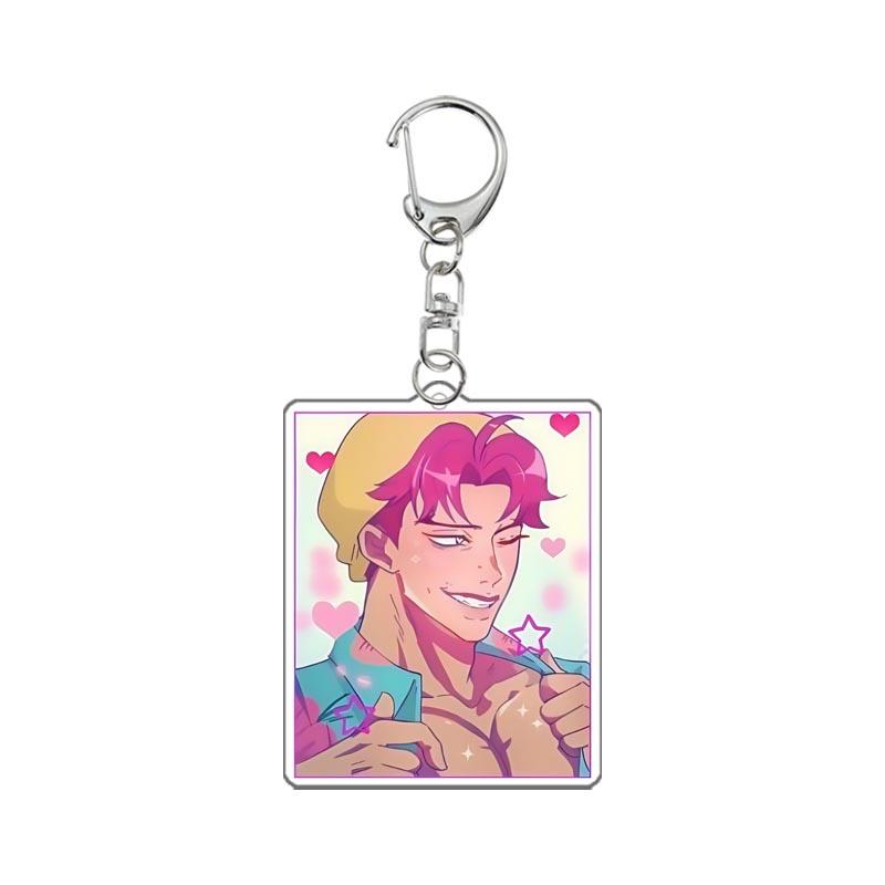 Demon Hunters Huntrix Kpop Saja Boys Acrylic Keychains Jewelry Rumi Zoey Jinu Mira Acrylic Pendant Keyring Decoration Fans Gifts
