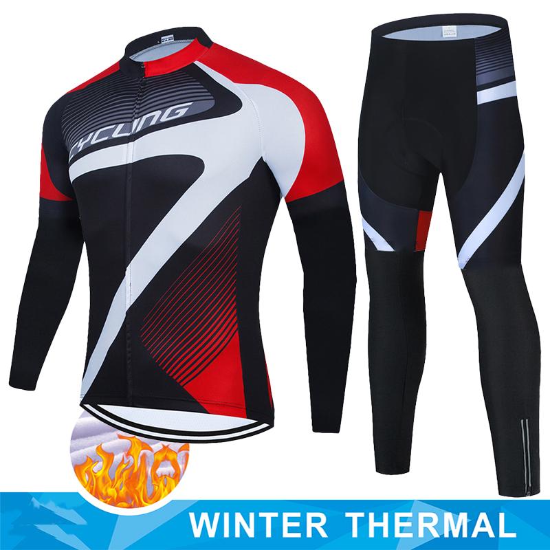 

Зимняя велосипедная джерси мужская термофлисовая одежда мужская 2025 комплекты мужской комплект брюк одежда рубашка экипировка триатлон комбинезон велосипеды Asian size - XS
