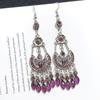 Retro Crystal Fringed Earrings Femininity Versatile Personality Long Earrings Fashion Court Earrings