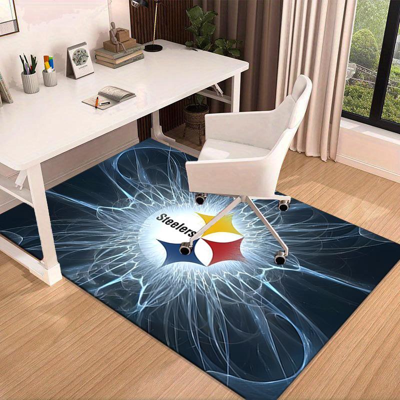 Pittsburgh Steelers Logo Area Rug for Office, Chair Rug, Decorative Carpet Livingroom Mat, Large Size Fan gifts Christmas gifts