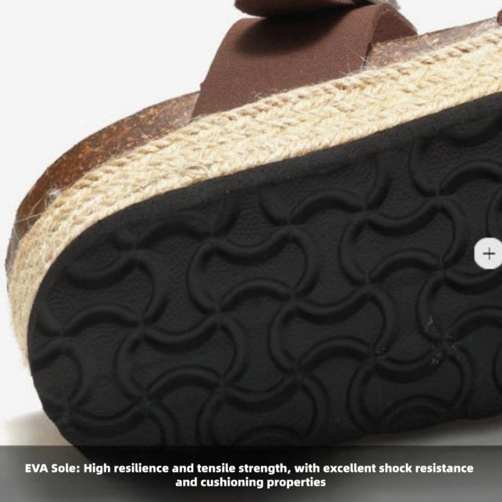 Tongs en liège pour couple d'été - Sandales de plage tendance pour homme, Claquettes décontractées à bout unique pour un usage quotidien et les vacances KWN