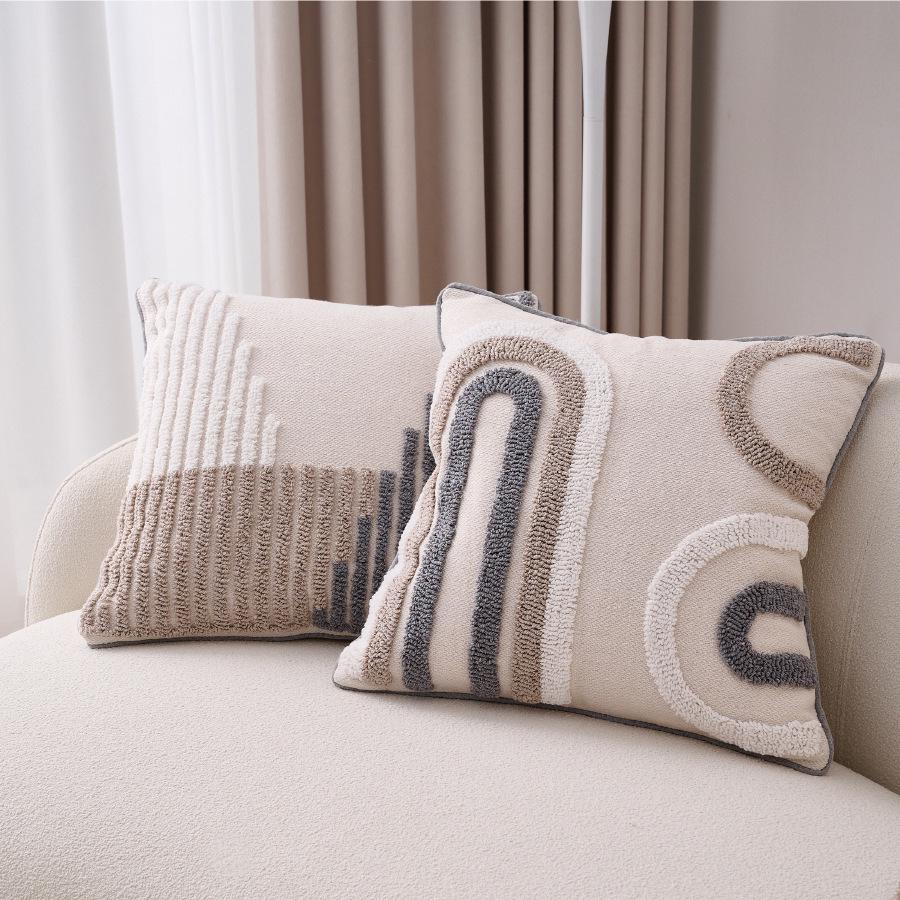 Bohemian Cotton Linen Throw Pillow with Tassels - Sofa & Bed Backrest Cushion Cover with Insert