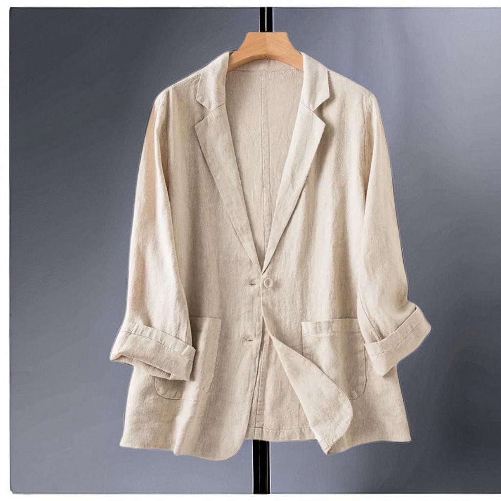 

Женский пиджак с лацканами и длинными рукавами, осенний винтажный повседневный однотонный хлопковый пиджак, элегантный кардиган, тонкие пальто, рабочие костюмы XS абрикосовый