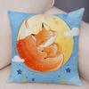 Cute Cartoon Giraffe Fox Reindeer Pillow Cover Nordic Children's Room Decoration Sofa Home Animal Cushion