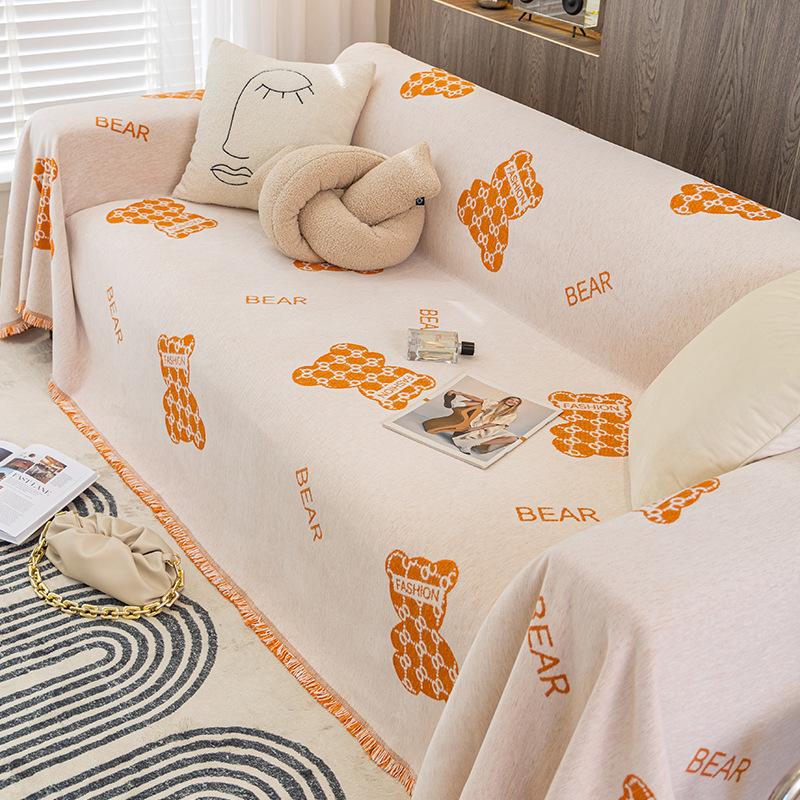 Chenille Sofa Cover Cloth Four Seasons Universal Sofa Towel Anti Cat Scratch Sofa Cover Cover Sofa Blanket Full Cover Towel