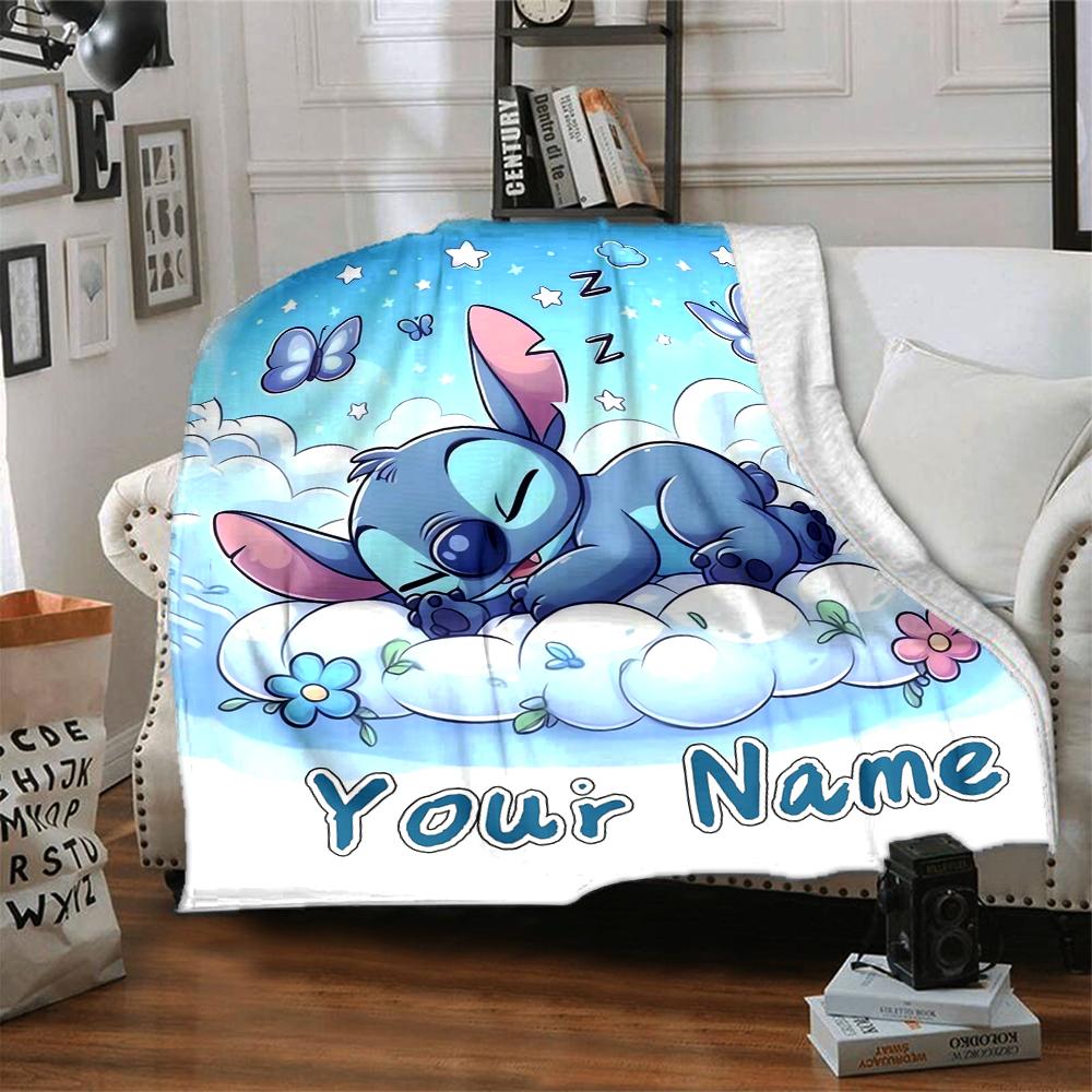 Custom Name Lilo Stitch Dreamscape blanket for Couch & Bed, Plush Cozy Fuzzy Blanket Super Soft & Warm Blankets for Fall and Winter. 0908408