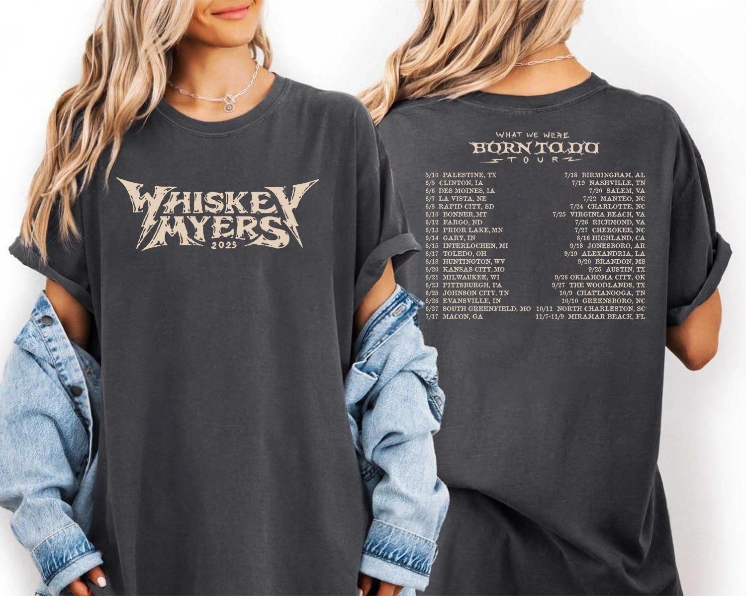 NEW SALE! Whiskey Myers Tour 2026 Music Tour Dates Unisex T-Shirt Charcoal M